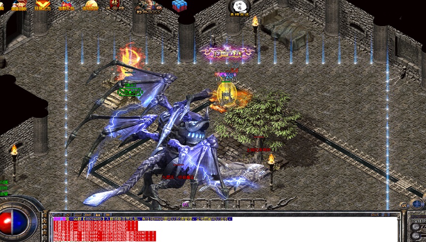 龙啸九天传奇震撼首播战士烈火剑法秒杀赤月恶魔！